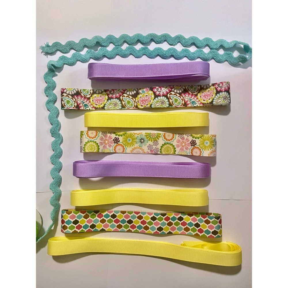 30 Yard Set Mix & Match Grosgrain Ribbon -Paisley-Chenille-Floral-Geometric -New